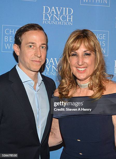 Executive Producer Michael Rauch and Producer Joanna Plafsky attend 'An Amazing Night Of Comedy: A David Lynch Foundation Benefit For Veterans With...