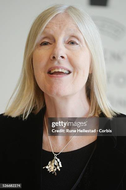 Helen Dunmore attends the "Bailey's Women's Prize For Fiction" at the Royal Festival Hall.