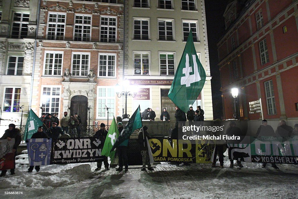 Poland - Gdansk - Anti-immigrant rally