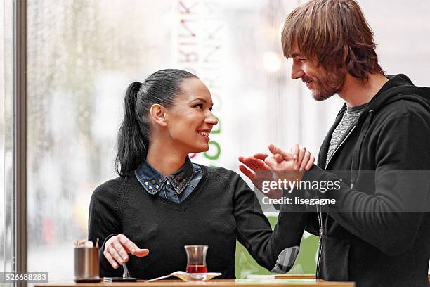 young people in a cafe - istanbul tea stock pictures, royalty-free photos & images