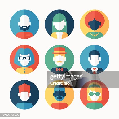 Modern Flat Avatars Modern Flat Avatars
