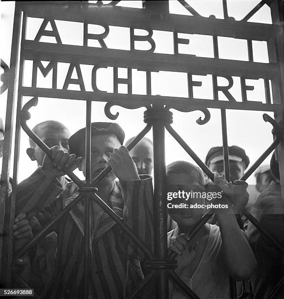 World War II. Liberation of Dachau concentration camp . In May 1945.