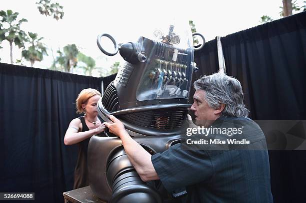 Robby the Robot attends 'Forbidden Planet' screening during day 3 of the TCM Classic Film Festival 2016 on April 30, 2016 in Los Angeles, California....