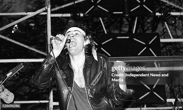 Boomtown Rats concert at Leixlip Castle, Ireland, 2nd March 1980 .