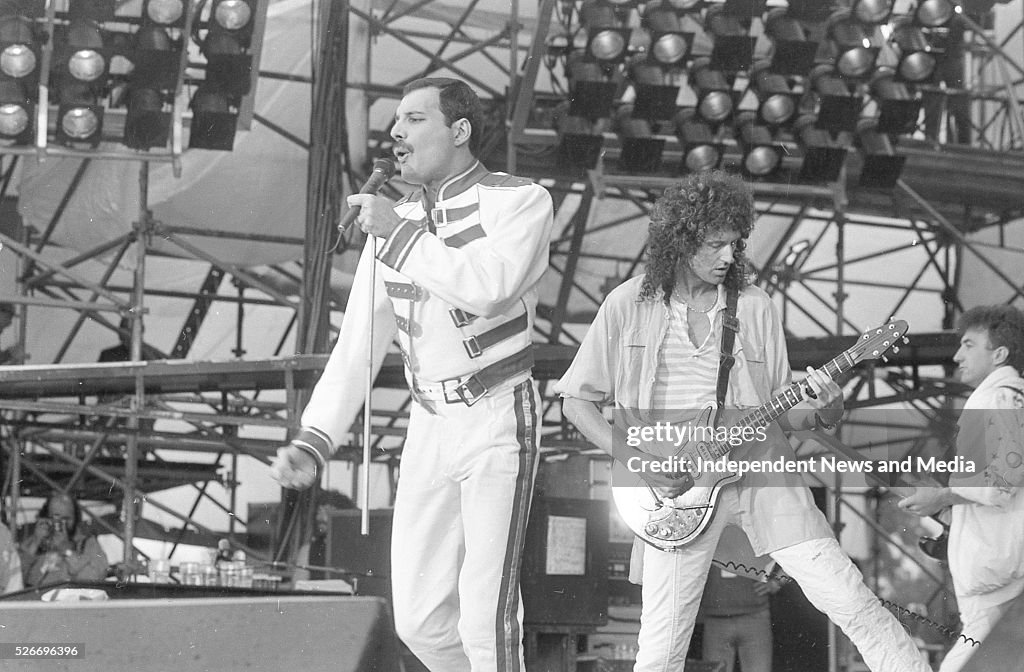 Queen Slane Queen performing at Slane Castle, . It was Queen s final tour with ...