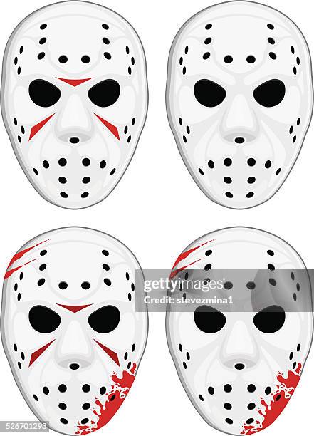 stockillustraties, clipart, cartoons en iconen met hockey masks - sportmasker