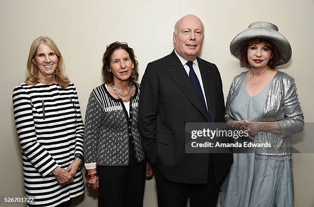 Senior Vice President of Education and Public Programs Jane Burrell, Writers Bloc Founder Andrea Grossman and writers Julian Fellowes and Patt...