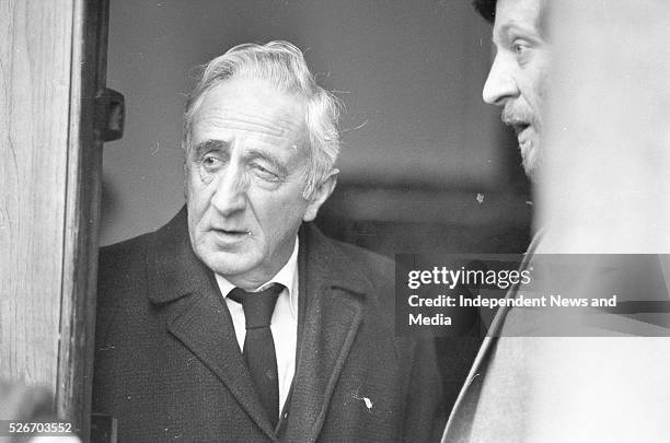 Arriving for the court case in Tullamore, Offaly, Ireland, on the 4th Feb 1986 following the death of Fr Niall Molly. .