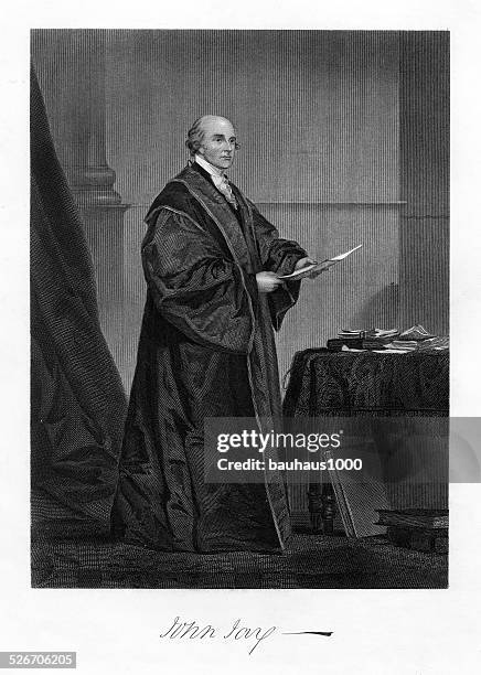 john jay engraving - john jay stock illustrations