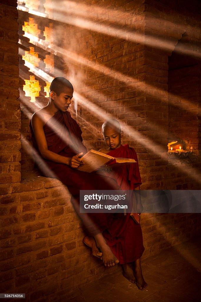 Junge Buddhistische Mönche in Myanmar