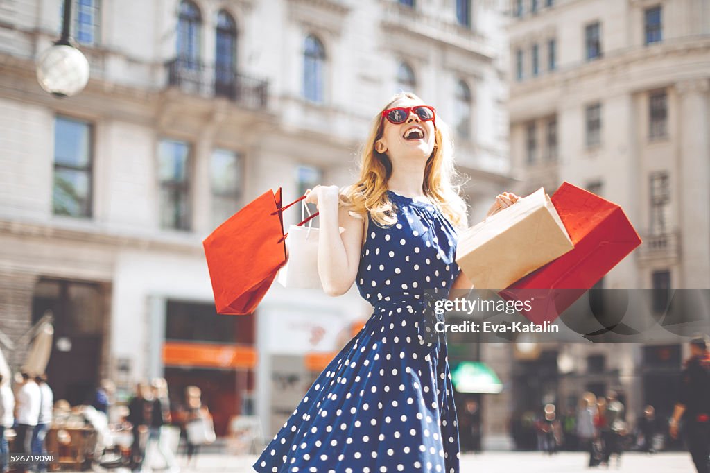 Shopping woman in the city