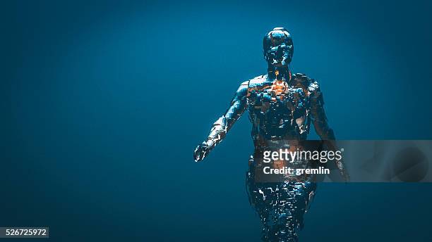 crudamente humanoide con forma de figura - cyborg fotografías e imágenes de stock