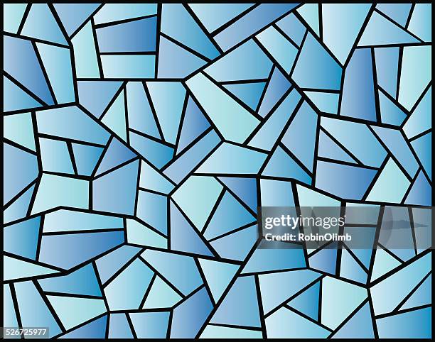 blue stained glass background - stained glass church stock illustrations