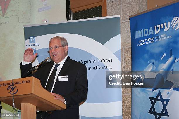 David Brodet, former Director General of the Finance Ministry and currently Chairman of the Board of Directors of Bank Leumi, speaking at a...