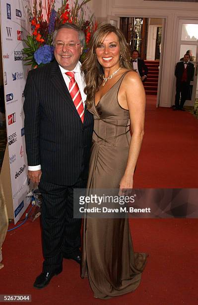 Presenters Richard Whiteley and Carol Vorderman attend the reception party for the annual British Book Awards at Grosvenor House, Park Lane on April...