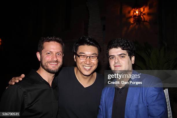 From the right, violinist Michael Barenboim, son of famous pianists Daniel Barenboim and Elena Bashkirova, cellist Tim Park and violinist Benjamin...