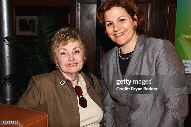 Madelyn Wils , founder of Tribeca Cinemas, and Christine Quinn attend the City Council Party at the Tribeca Film Festival April 20, 2005 in New York...