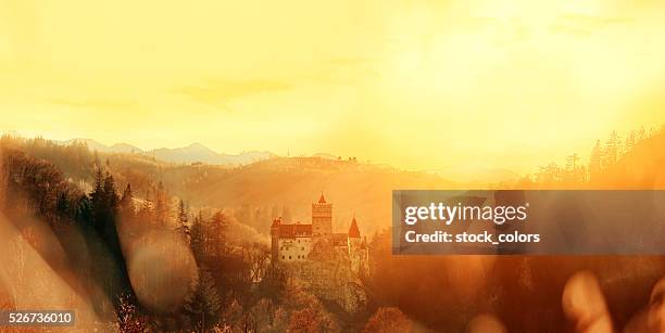 dracula's bran castle - dracula castle stock pictures, royalty-free photos & images