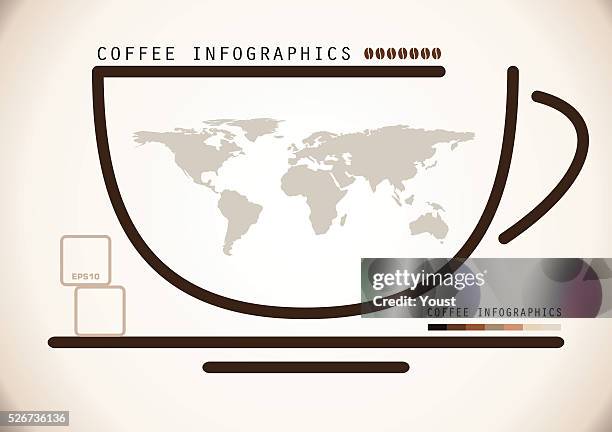 coffee infographics - making espresso stock illustrations