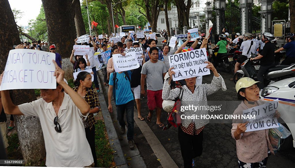 VIETNAM-TAIWAN-ENVIRONMENT-POLLUTION-PROTEST