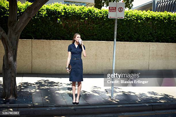 young business woman - sidewalk sign stock pictures, royalty-free photos & images