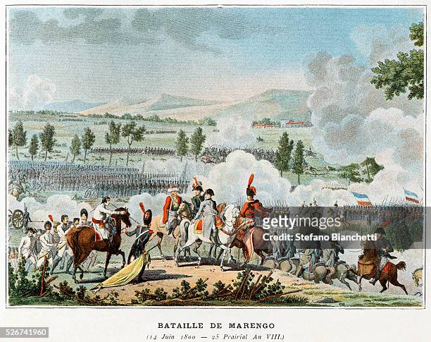 Bataille de Marengo Illustration in Victoires et Conquetes des Armees Francaises