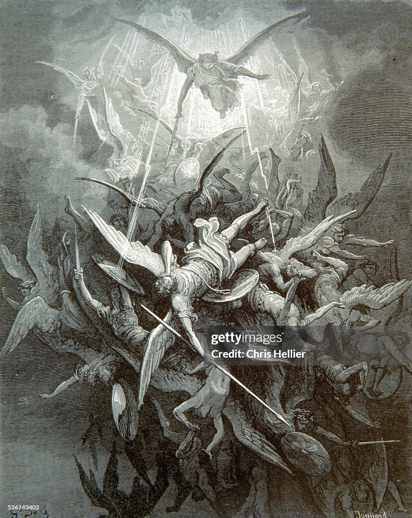 Fall of the Rebel Angels by Gustave Dore