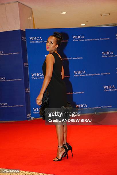 Actress Kerry Washington arrives for the 102nd White House Correspondents' Association Dinner in Washington, DC, on April 30, 2016. / AFP / Andrew...