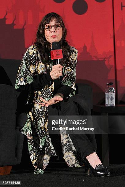 Actress Talia Shire speaks onstage at the 'Rocky' screening during day 3 of the TCM Classic Film Festival 2016 on April 30, 2016 in Los Angeles,...
