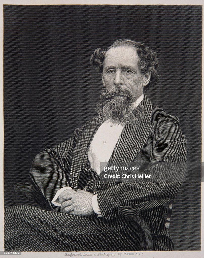 Engraving of Charles Dickens