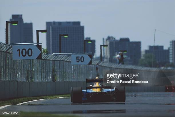 Nelson Piquet of Brazil drives the Camel Benetton Ford Benetton B191 during the Canadian Grand Prix on 2 June 1991 at the Montreal Circuit Gilles...