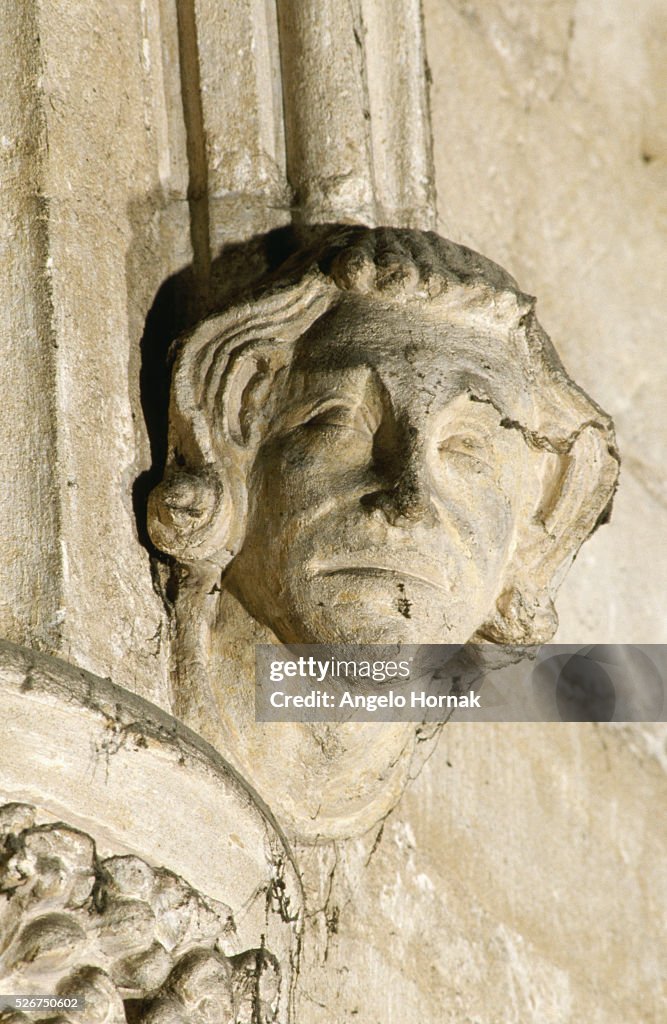 Relief Sculpture of a Head in Ely Cathedral