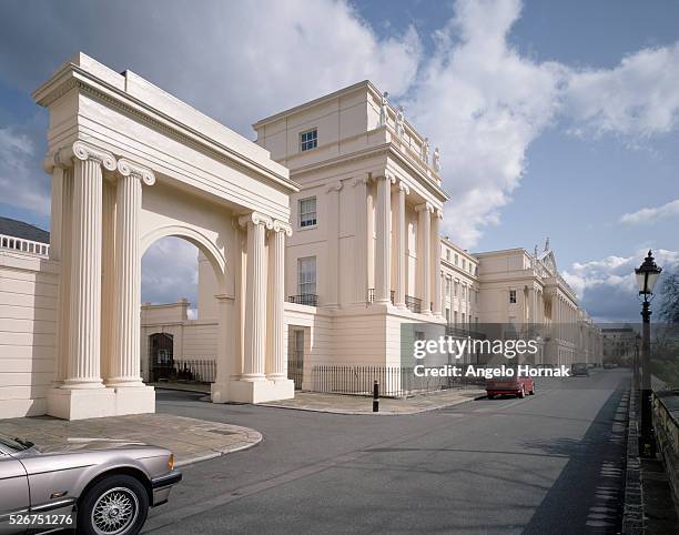 Cumberland Terrace at Regent's Park, London, was designed by John Nash and James Thomson and built between 1821-30.