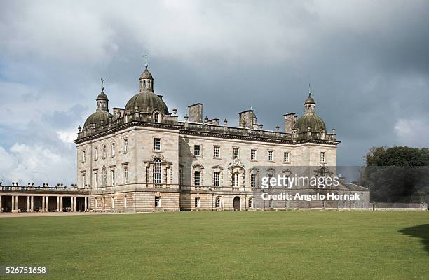 The exterior of Houghton Hall in Norfolk, was designed by Colen Campbell in 1721, with some modification to the domed towers carried out by James...