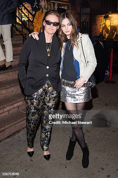 Lisa Love and model Laura Love attend the Vogue.com Met Gala cocktail party at Search & Destroy on April 30, 2016 in New York City.