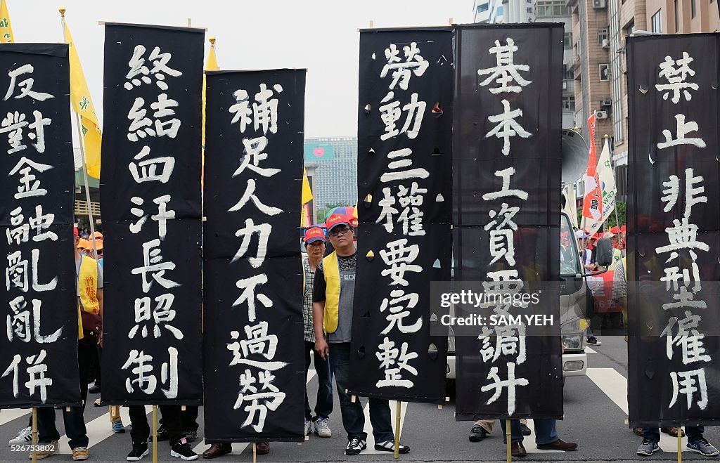 TAIWAN-LABOUR-DEMO