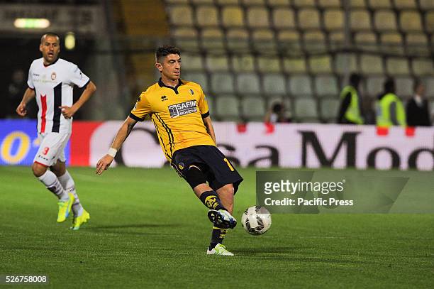 Andrea Mazzarani Modena's midfielder in action during the match between FC Modena and Crotone that ended the game with the score of 1-1.