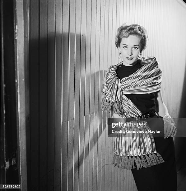 Tippi Hedren Modeling a Dress