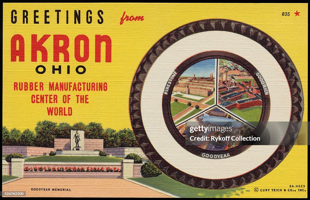 Greetings from Akron, Ohio Postcard