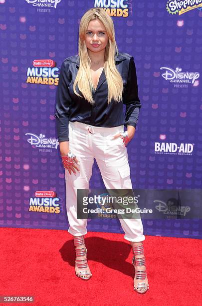 Alli Simpson arrives at the 2016 Radio Disney Music Awards at Microsoft Theater on April 30, 2016 in Los Angeles, California.