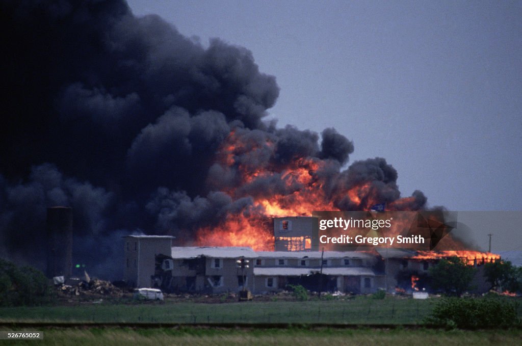 Branch Davidian Compound Burning