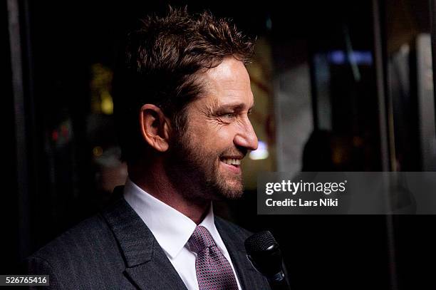 Gerard Butler attends the "Gods Of Egypt" New York Premiere at AMC Loews Lincoln Square 13 in New York City. �� LAN