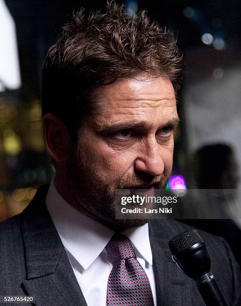 Gerard Butler attends the "Gods Of Egypt" New York Premiere at AMC Loews Lincoln Square 13 in New York City. �� LAN