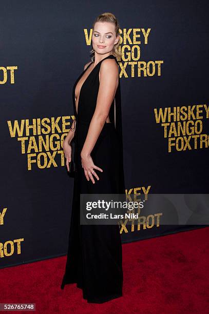 Margot Robbie attends the "Whiskey Tango Foxtrot" New York Premiere at the AMC Loews Lincoln Square 13 in New York City. �� LAN