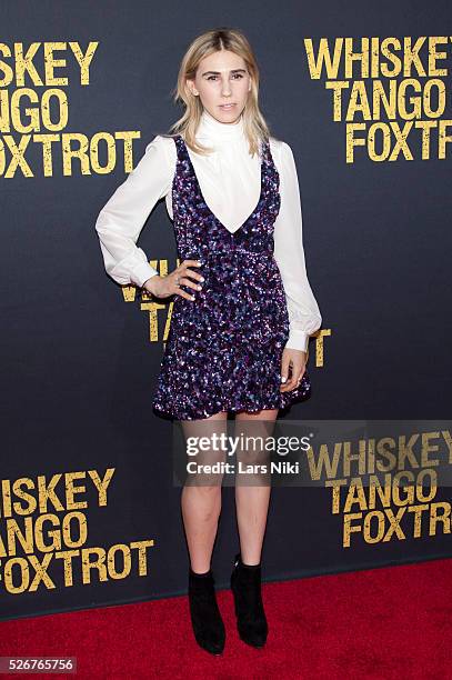 Zosia Mamet attends the "Whiskey Tango Foxtrot" New York Premiere at the AMC Loews Lincoln Square 13 in New York City. �� LAN