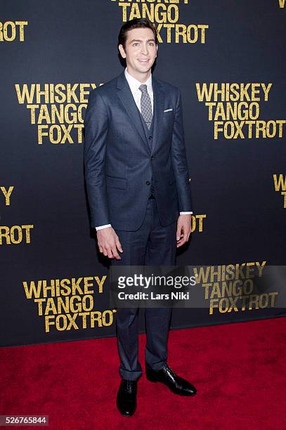 Nicholas Braun attends the "Whiskey Tango Foxtrot" New York Premiere at the AMC Loews Lincoln Square 13 in New York City. �� LAN