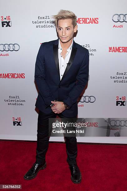 Frankie Grande attends "The Americans" Season 4 Premiere at the NYU Skirball Center in New York City. �� LAN