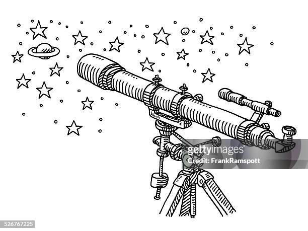 telescope space exploration stars drawing - star space 幅插畫檔、美工圖案、卡通及圖標