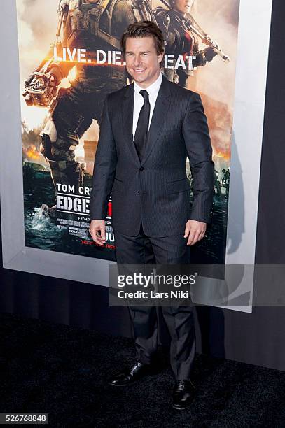 Tom Cruise attends the "Edge of Tomorrow" New York Premiere at the AMC Lincoln Square in New York City. �� LAN