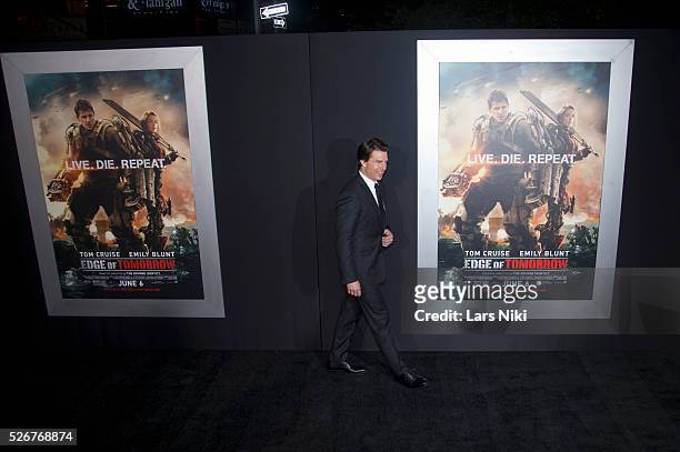 Tom Cruise attends the "Edge of Tomorrow" New York Premiere at the AMC Lincoln Square in New York City. �� LAN